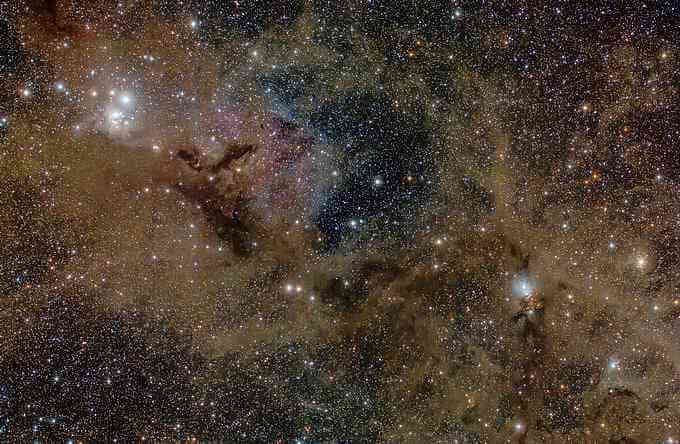 Polvo estelar en la constelación de Perseo