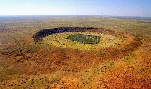 Cráter de un antiguo meteorito