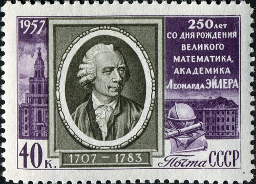 Leonhard Euler en un sello soviético
