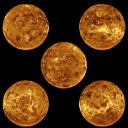 Cinc vistes del planeta Venus