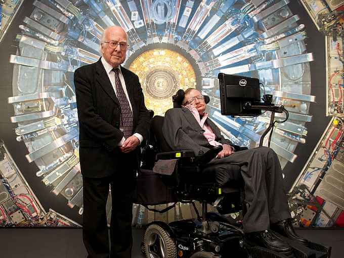 Stephen Hawking y Peter Higgs