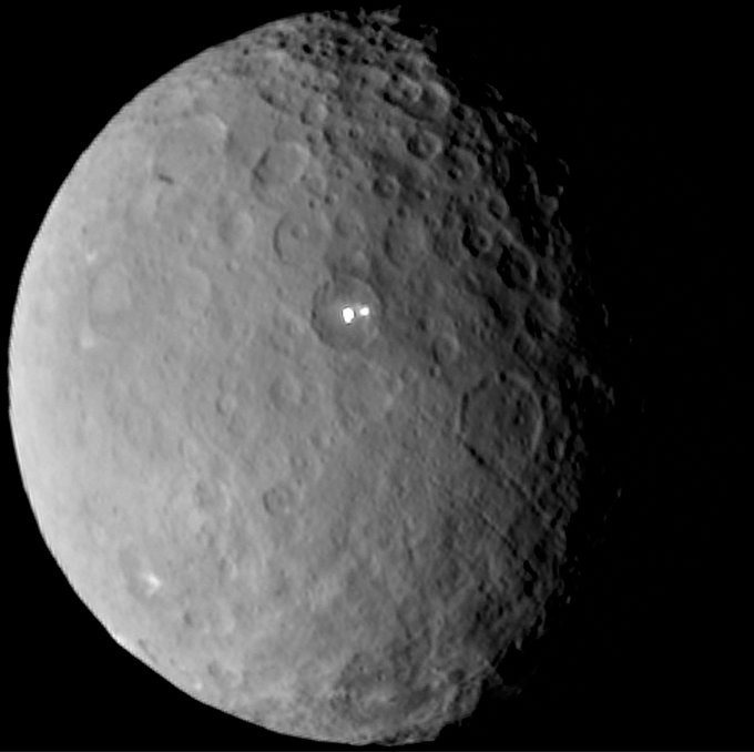 Puntos brillantes sobre Ceres