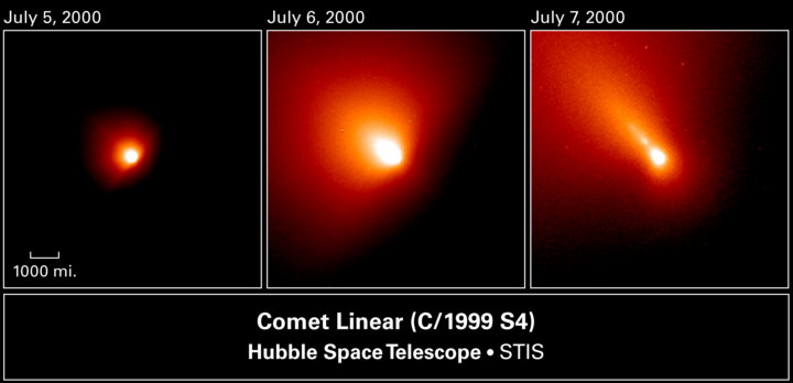 Foto del cometa Linear