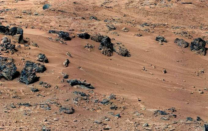 El suelo del planeta Marte