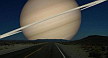 Así se vería Saturno si fuese nuestra Luna