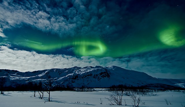Aurora boreal en Tromso, Noruega