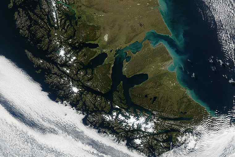 La Tierra del Fuego desde el espacio