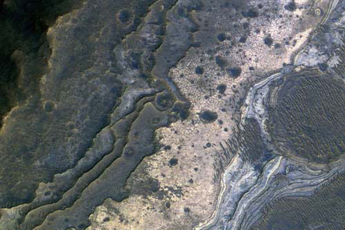 Imagen de la superficie de Marte tomada desde la Mars Reconnaissance Orbiter
