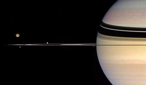 Anillos y satélites de Saturno