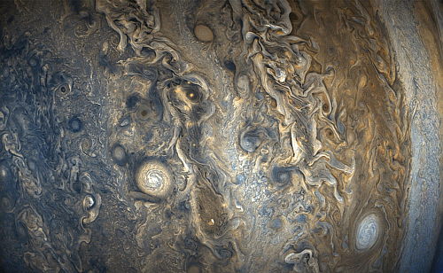 Superfíci de Júpiter desde la nave Juno