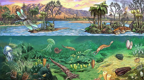 Paisaje del final de la Era Paleozoica